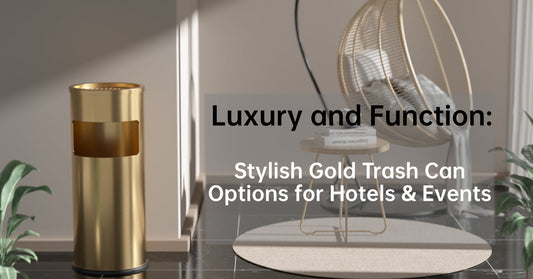 Luxury and Function: Stylish Gold Trash Can Options for Hotels & Events