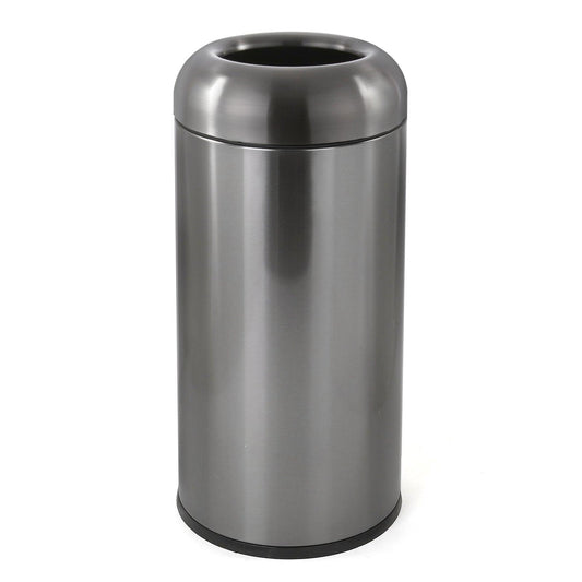 Beamnova 24 Gallon Blackened Stainless Steel Trash Can Open Top for Restaurant Bar Counter - Beamnovaus.com