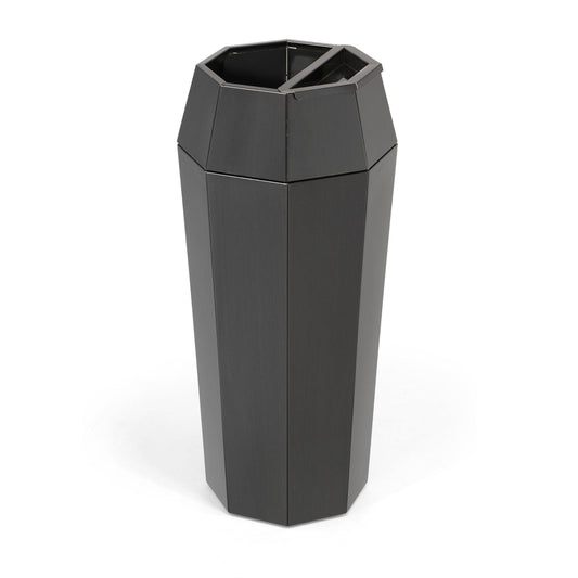 Beamnova 13 Gallon Black Diamond Style Stainless Steel Trash Can with Ashtray for Elevator Escalator Enterance - Beamnovaus.com