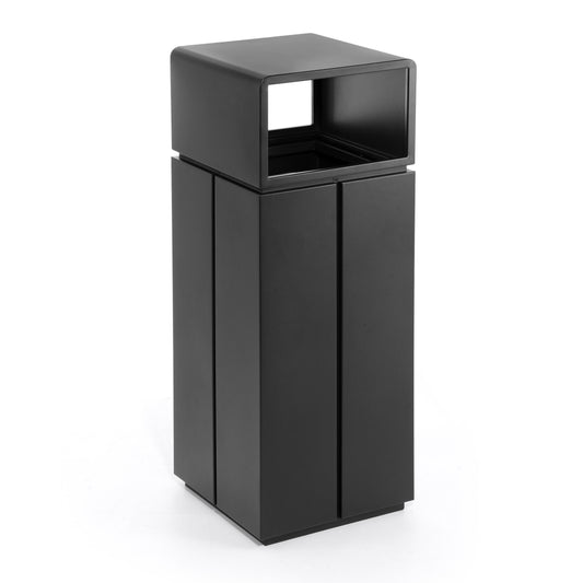 10 Gallon Black Modern Minimalist Style Commercial Trash Can