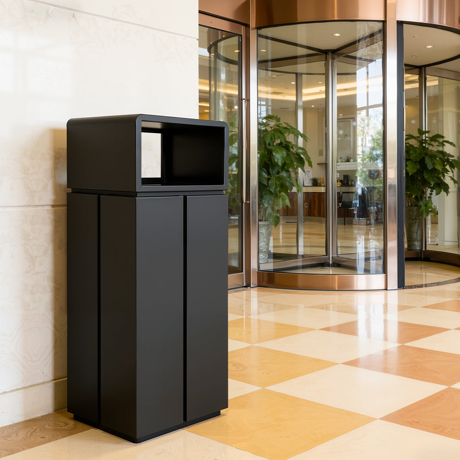 Beamnova® US Commercial Trash Can - Outdoor Garbage Receptacle for Hotel Entrances - Beamnovaus.com