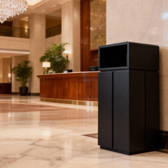 10 Gallon Black Modern Minimalist Style Commercial Trash Can