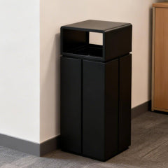 10 Gallon Black Modern Minimalist Style Commercial Trash Can