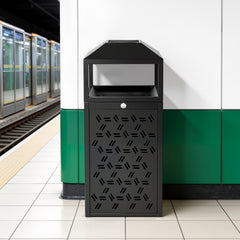 BEAMNOVA US Commercial Trash Can - 18 Gallon Metal Trash Bin for High Traffic Areas - Beamnovaus.com