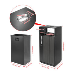 BEAMNOVA US 30 Gallon Large Capacity Commercial Hotel Trash Can -Beamnovaus.com