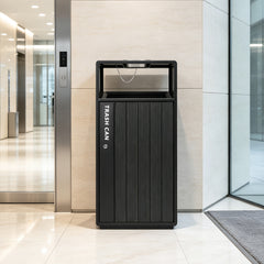 BEAMNOVA US Black Indoor Office Trash Can commercial Trash Receptacles -Beamnovaus.com