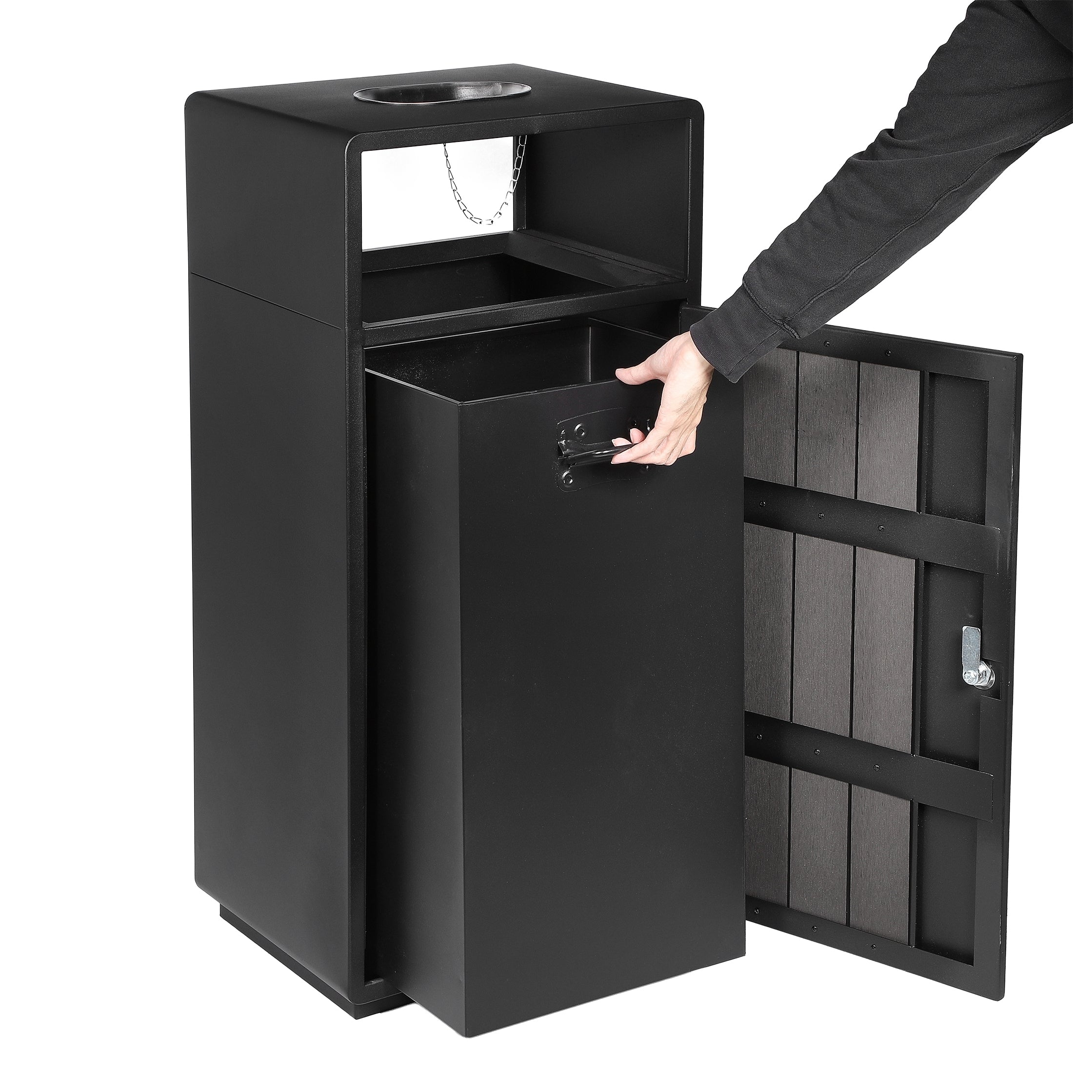BEAMNOVA US 17Gallon Lockable Commercial Trash Can -Beamnovaus.com