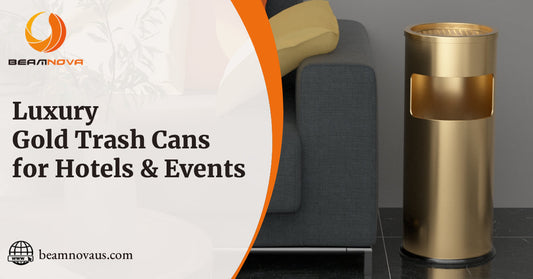 Luxury Gold Trash Cans for Hotels & Events-beamnovaus.com