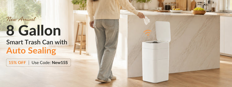 Beamnova® US 8 Gallon Touchless Garbage Can with Motion Sensor Lid for Modern Kitchen - Beamnovaus.com