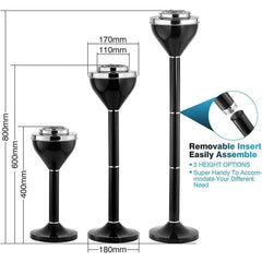 Beamnova 3-Level Adjustable Stainless Steel Floor Standing Ashtray for Couryard Corridor - Beamnovaus.com