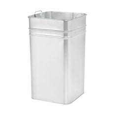 17 Gallon Gold Rectangular Stainless Steel Trash Can with Ashtray for Office and Workspaces