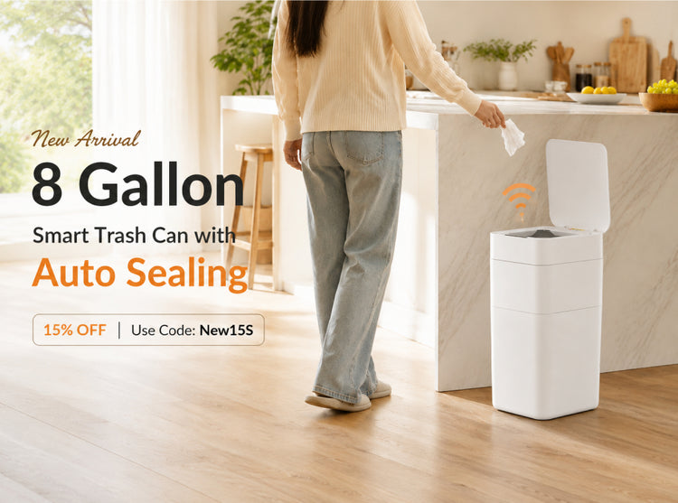 Beamnova® US 8 Gallon Self-Changing Smart Trash Can with Automatic Bag Replacement System - Beamnovaus.com