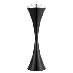 Black Stainless Steel Floor Standing Ashtray Receptacle with Lid
