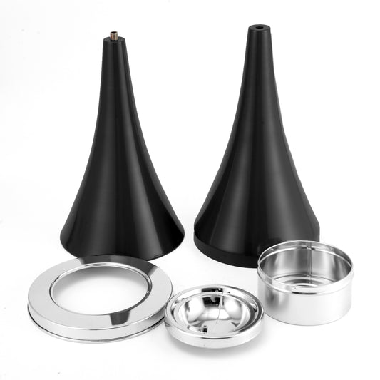 Black Stainless Steel Floor Standing Ashtray Receptacle with Lid