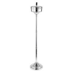 3-level Adjustable Stainless Steel Floor Standing Ashtray Silver Removable