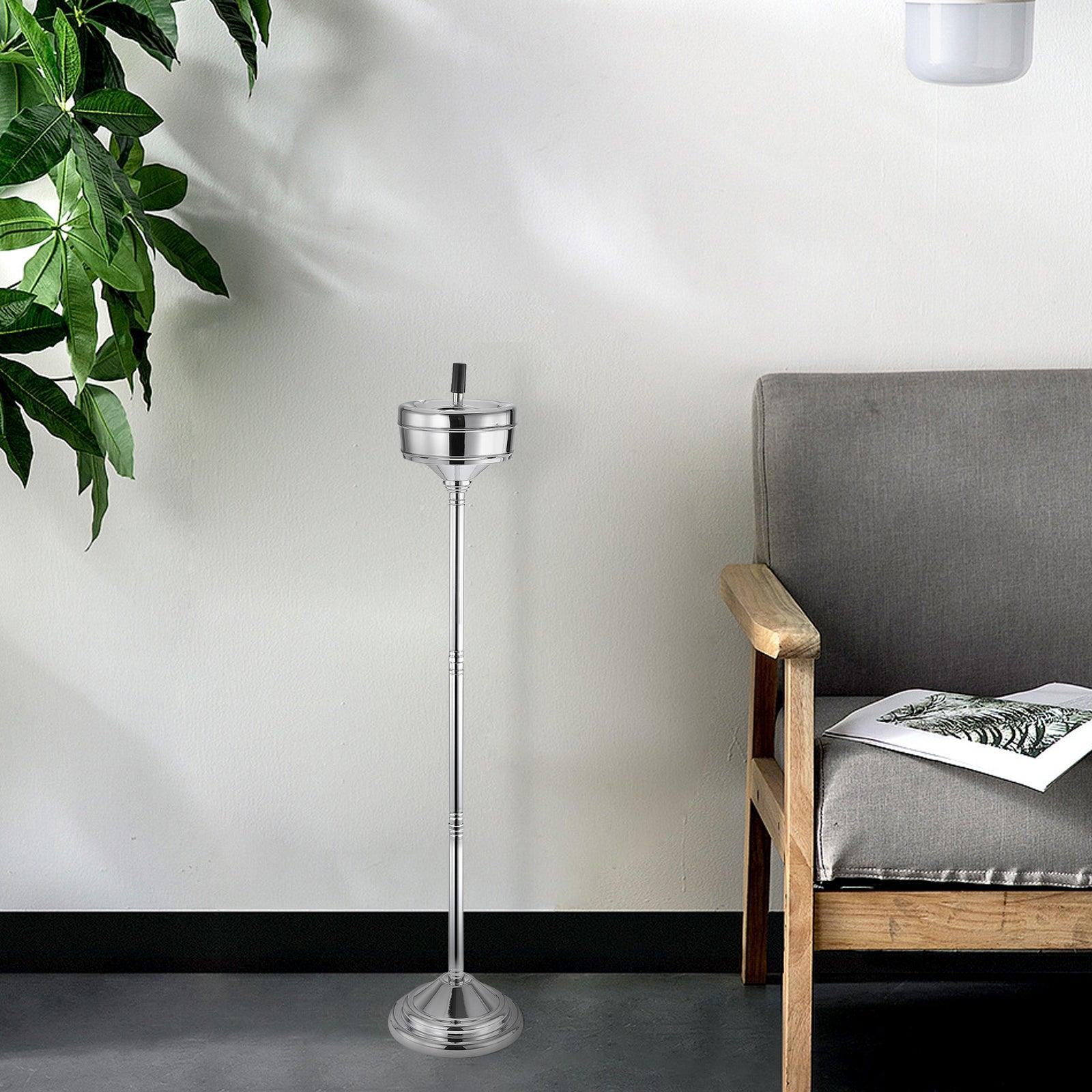 3-level Adjustable Stainless Steel Floor Standing Ashtray Silver Removable - Beamnovaus.com