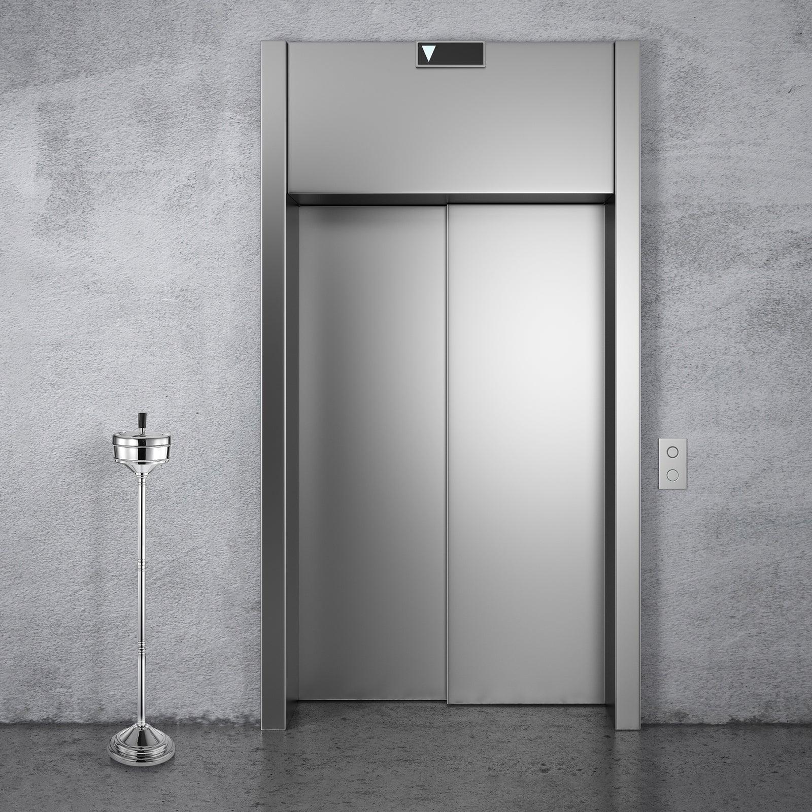 3-level Adjustable Stainless Steel Floor Standing Ashtray Silver Removable - Beamnovaus.com