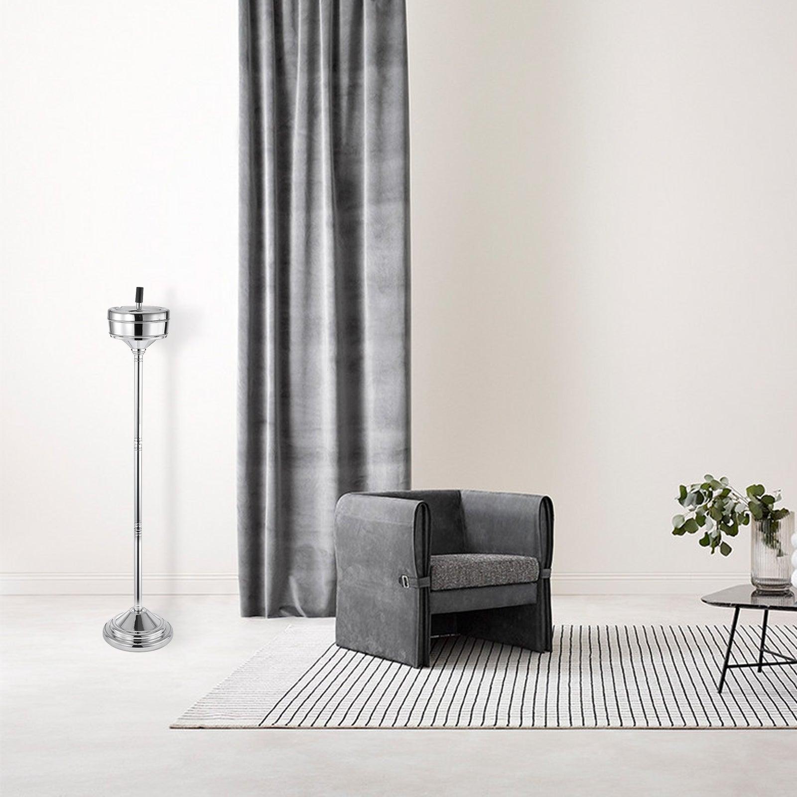 3-level Adjustable Stainless Steel Floor Standing Ashtray Silver Removable - Beamnovaus.com