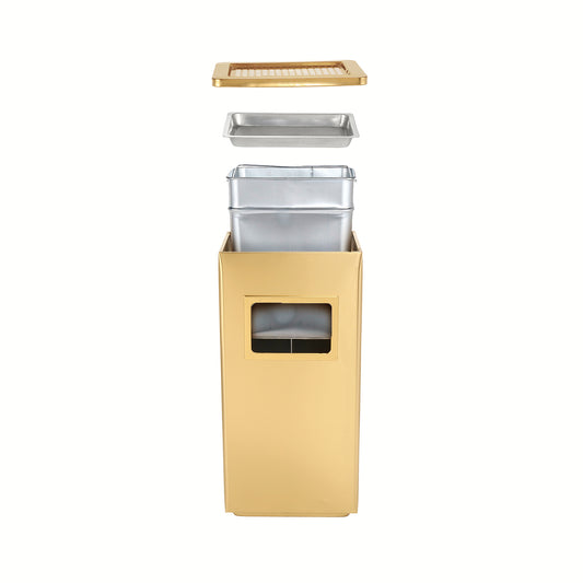 4 Gallon Gold Stainless Steel Trash Can