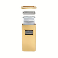 4 Gallon Gold Stainless Steel Trash Can