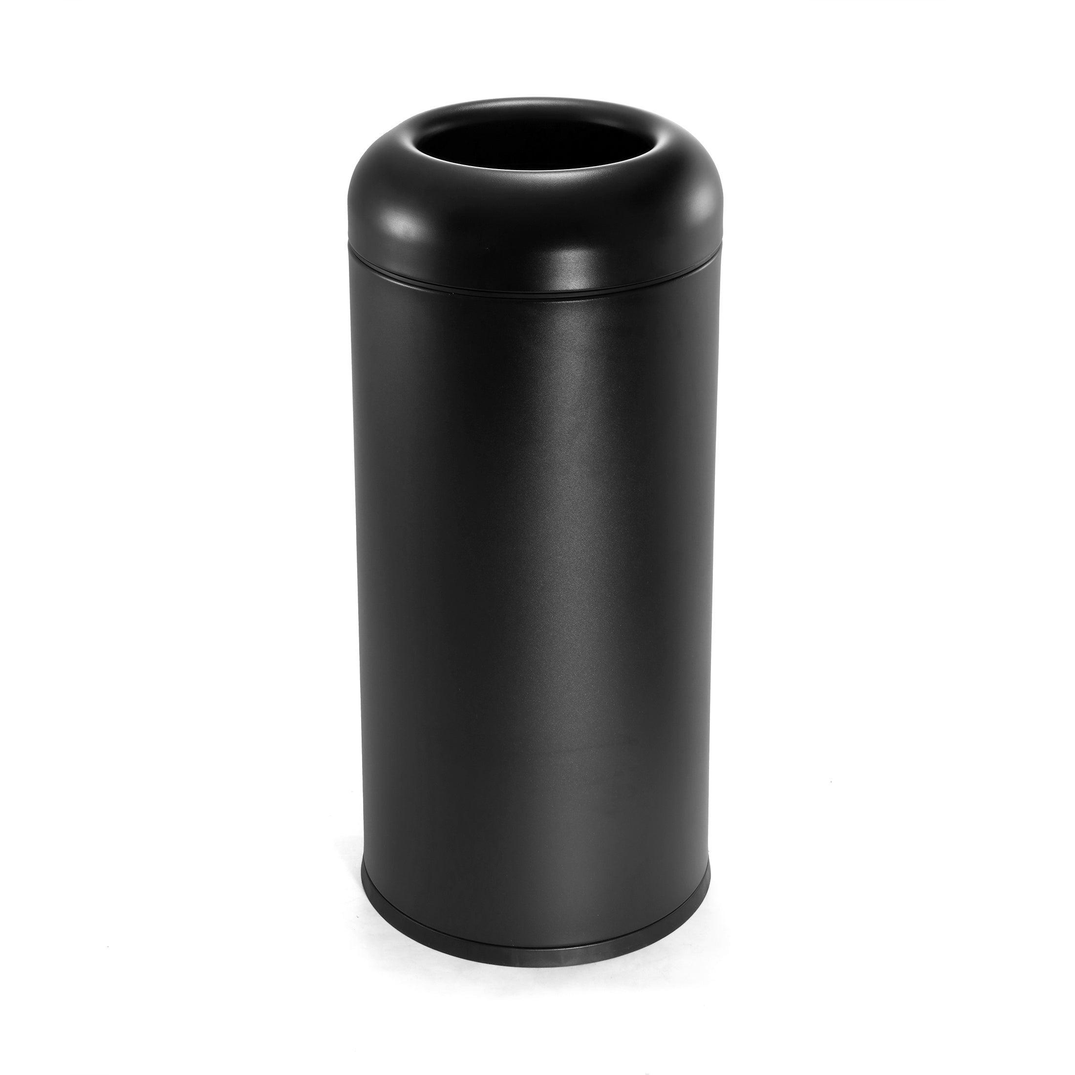 Beamnova 24 Gallon Frosted Black Stainless Steel Trash Can Open Top for Restaurant Bar Counter - Beamnovaus.com