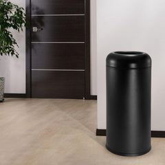 Beamnova 24 Gallon Frosted Black Stainless Steel Trash Can Open Top for Restaurant Bar Counter - Beamnovaus.com