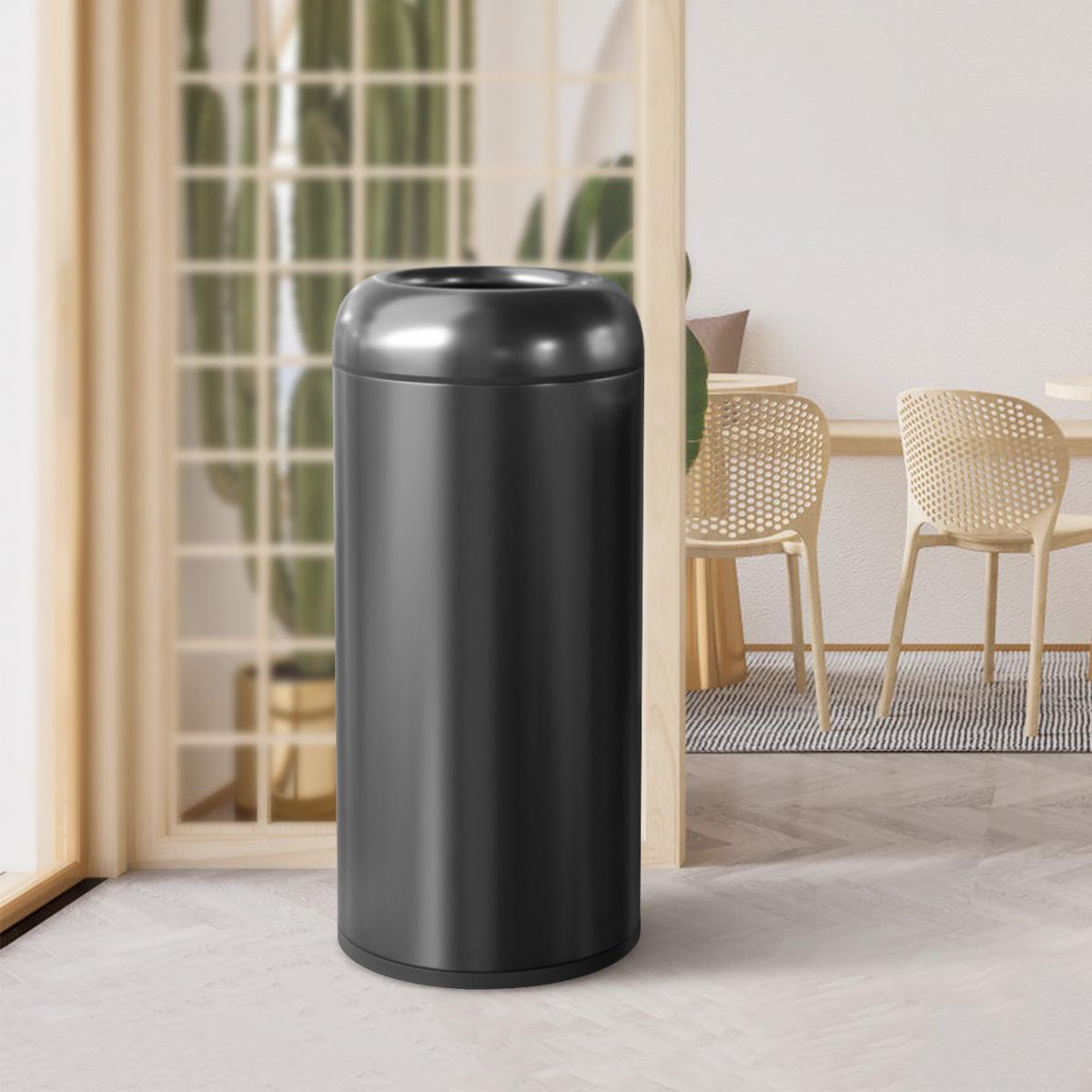 Beamnova 24 Gallon Blackened Stainless Steel Kitchen Trash Can Open Top Commercial Waste Container - Beamnovaus.com
