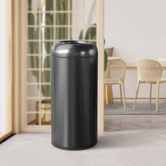 Beamnova 24 Gallon Blackened Stainless Steel Kitchen Trash Can Open Top Commercial Waste Container - Beamnovaus.com