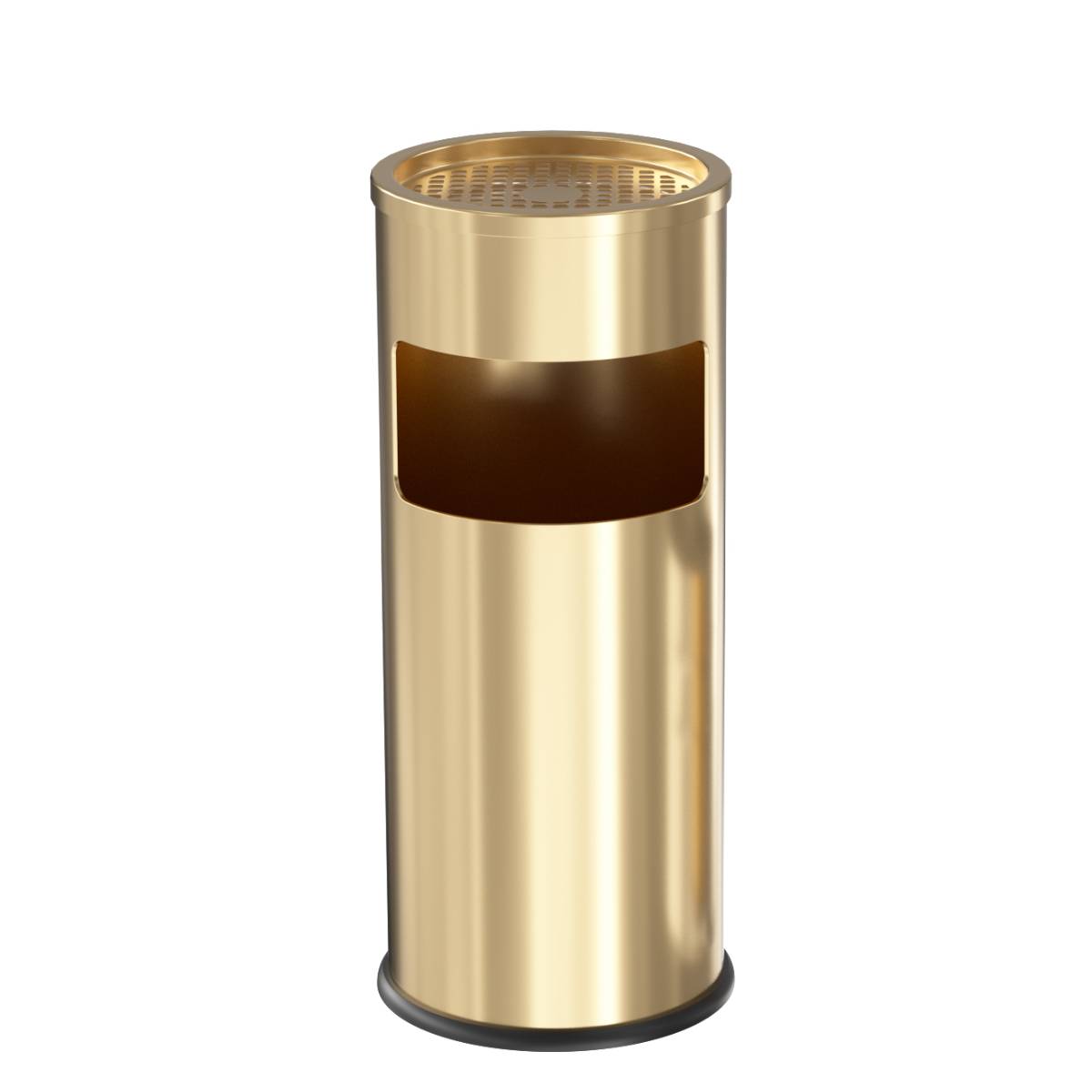 Beamnova Gold Trash Can Round Stainless Steel Commercial Waste Container with Lid and Removable Inner Bucket - Beamnovaus.com