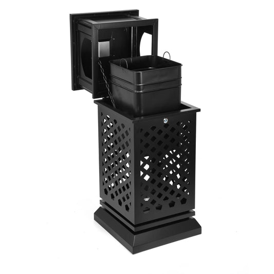 Beamnova 38 Gallon Heavy Duty Outdoor Trash Can with Locking Lid for Street Sidewalk - Beamnovaus.com