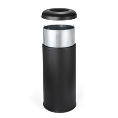 16 Gallon Black Stainless Steel Kitchen Trash Can