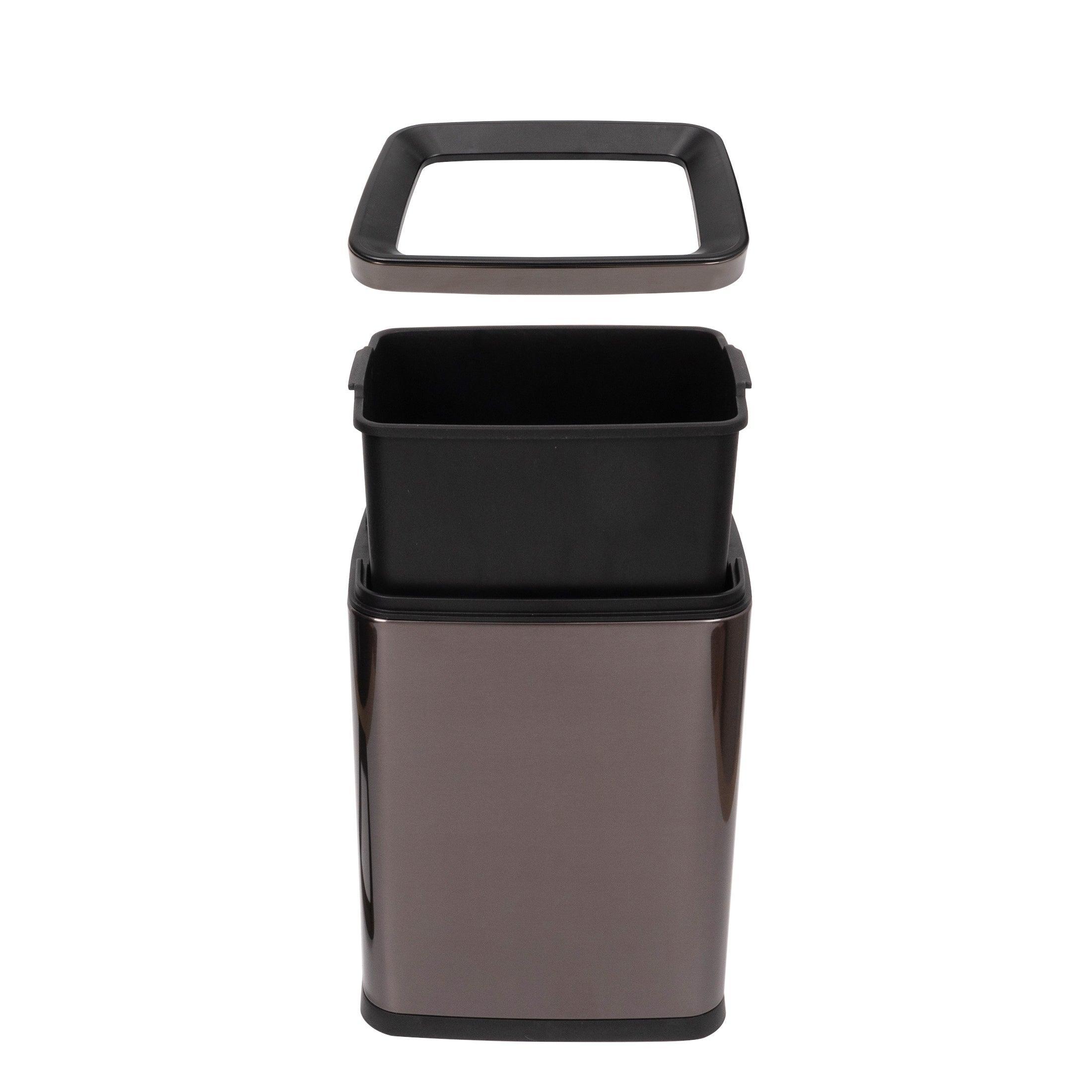 Beamnova 2.6 Gallon Stainless Steel Small Office Trash Can 10L - Beamnovaus.com