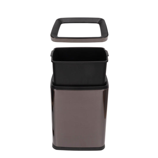 Beamnova 2.6 Gallon Stainless Steel Small Office Trash Can 10L - Beamnovaus.com