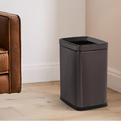 2.6 Gallon Stainless Steel Small Office Trash Can 10L