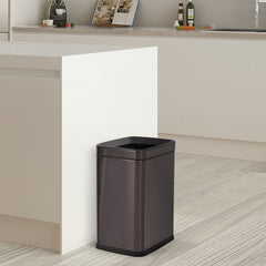 2.6 Gallon Stainless Steel Small Office Trash Can 10L