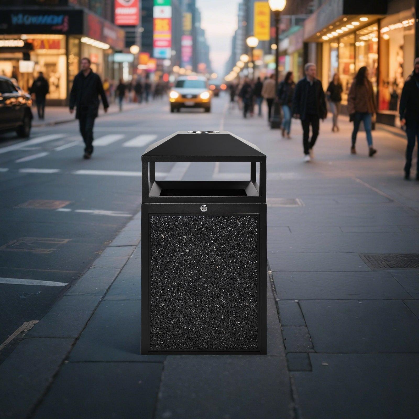 BEAMNOVA US Heavy Duty Outdoor Trash Receptacle for High Traffic Areas - Beamnovaus.com