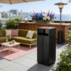 BEAMNOVA US 10 Gallon Modern Commercial Outdoor Trash Can - Beamnovaus.com