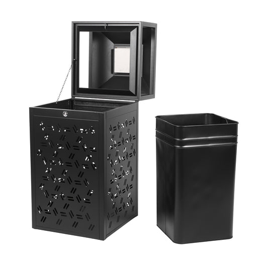 Beamnova® US Commercial Trash Can - Heavy Duty Steel Trash Can with Locking Lid - Beamnovaus.com