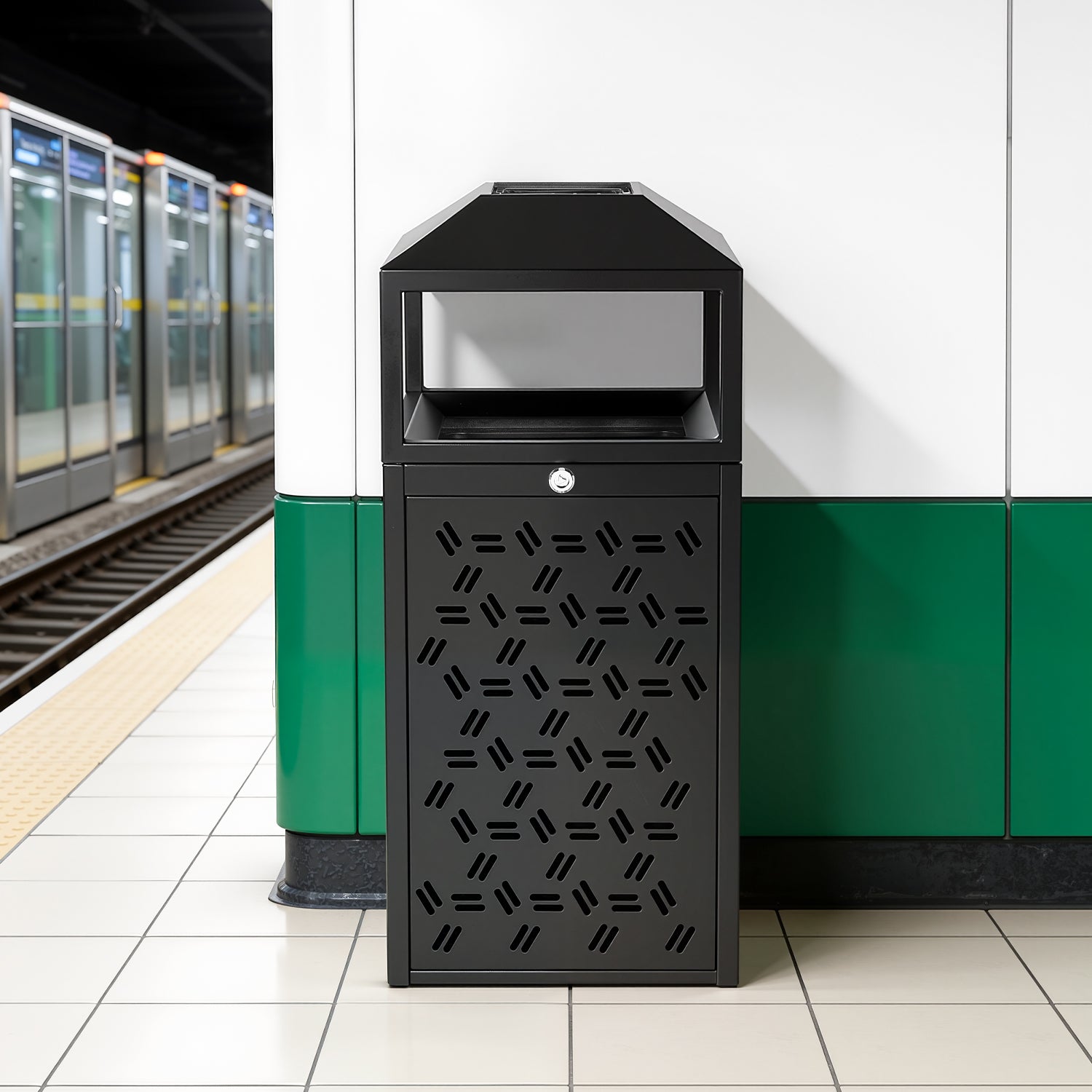BEAMNOVA US Commercial Trash Can - 18 Gallon Metal Trash Bin for High Traffic Areas - Beamnovaus.com