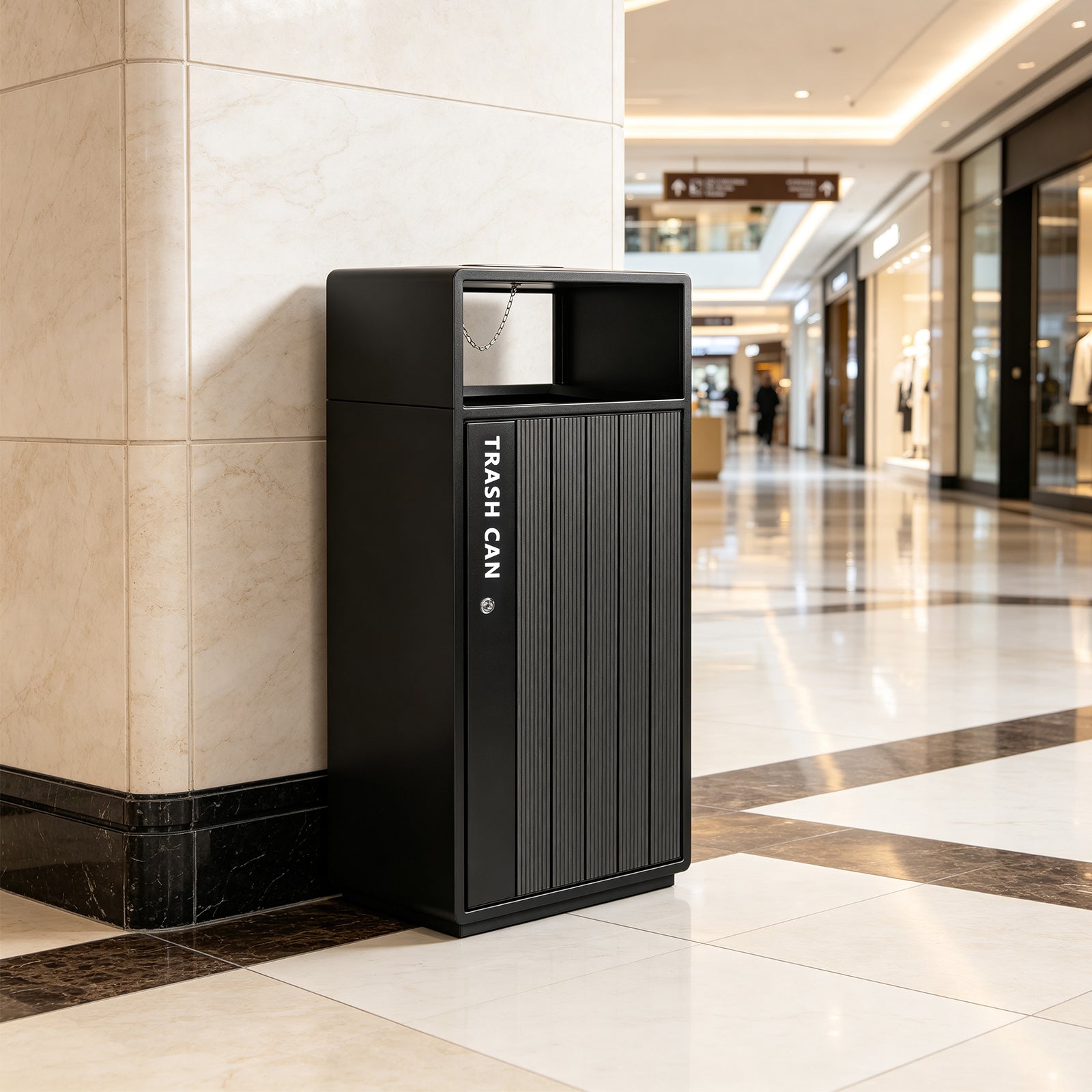 BEAMNOVA US 30 Gallon Lockable Commercial Trash Can -Beamnovaus.com
