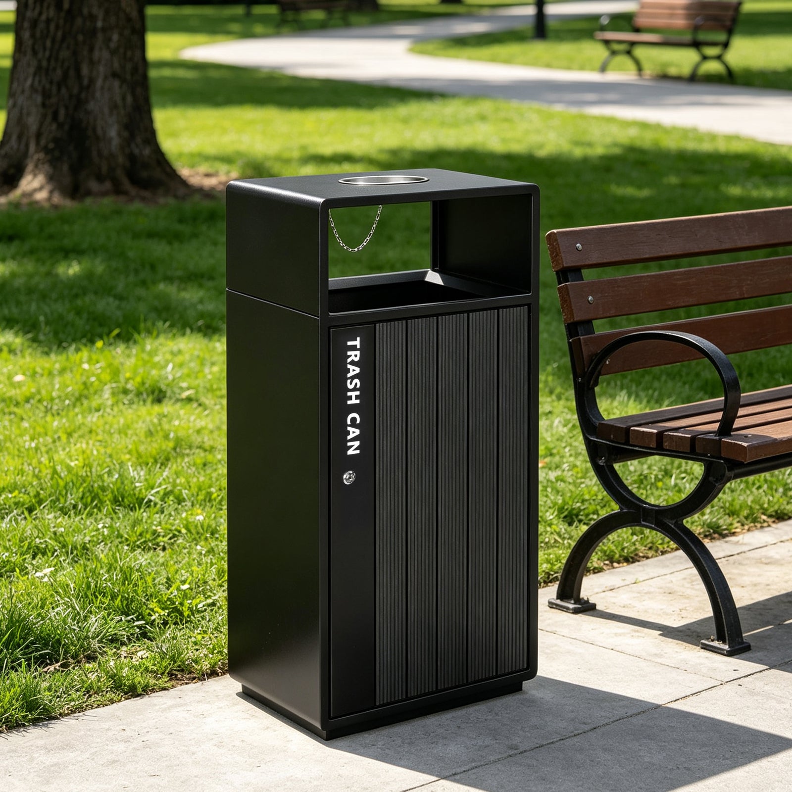 BEAMNOVA US 30 Gallon Commercial Trash Can for Hotel Lobby Office -Beamnovaus.com