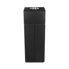 10 Gallon Black Modern Minimalist Style Commercial Trash Can with Ashtray