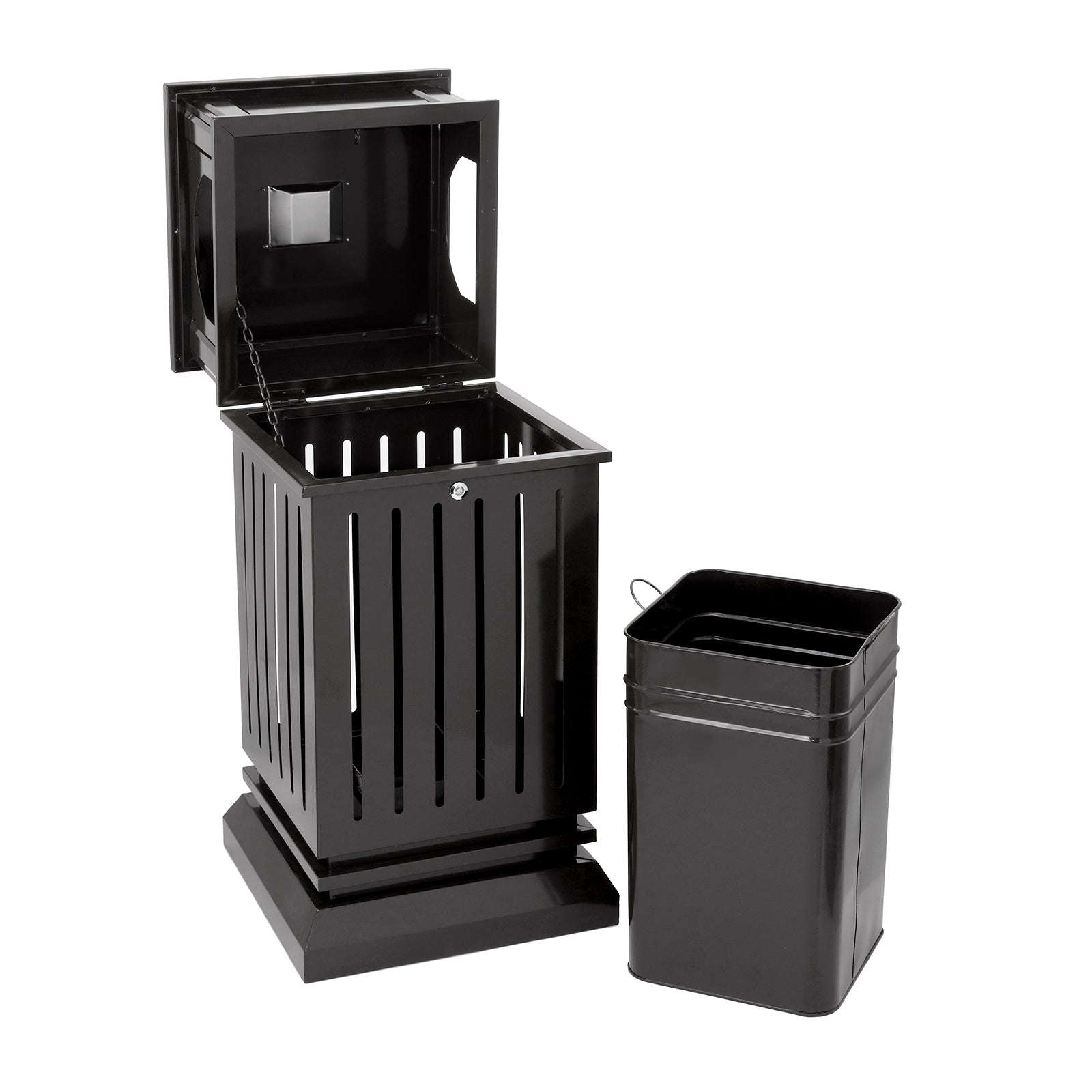 Beamnova® US Outdoor Commercial Trash Bin for Courtyard and Sidewalk - Beamnovaus.com