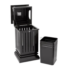 Beamnova® US Outdoor Commercial Trash Bin for Courtyard and Sidewalk - Beamnovaus.com