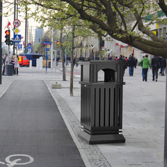 Beamnova® US 9 Gallon Commercial Outdoor Trash Can with Ashtray - Beamnovaus.com