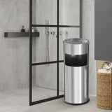 Load image into Gallery viewer, Beamnova 3 Gallon Silver Stainless Steel Round Small Bathroom Trash Can - Beamnovaus.com