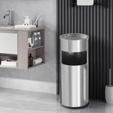 Load image into Gallery viewer, Beamnova 3 Gallon Silver Stainless Steel Round Small Bathroom Trash Can - Beamnovaus.com