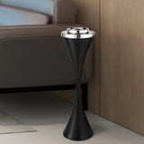 Load image into Gallery viewer, Black Stainless Steel Floor Standing Ashtray Receptacle with Lid for Office - Beamnovaus.com