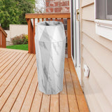 Load image into Gallery viewer, Beamnova 13 Gallon White Marbling Diamond Style Stainless Steel Trash Can with Ashtray for Couryard Corridor - Beamnovaus.com
