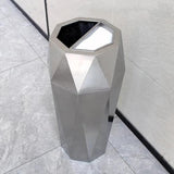 Load image into Gallery viewer, Beamnova 13 Gallon Silver Diamond Style Stainless Steel Trash Can with Ashtray for Hotel Lobby - Beamnovaus.com
